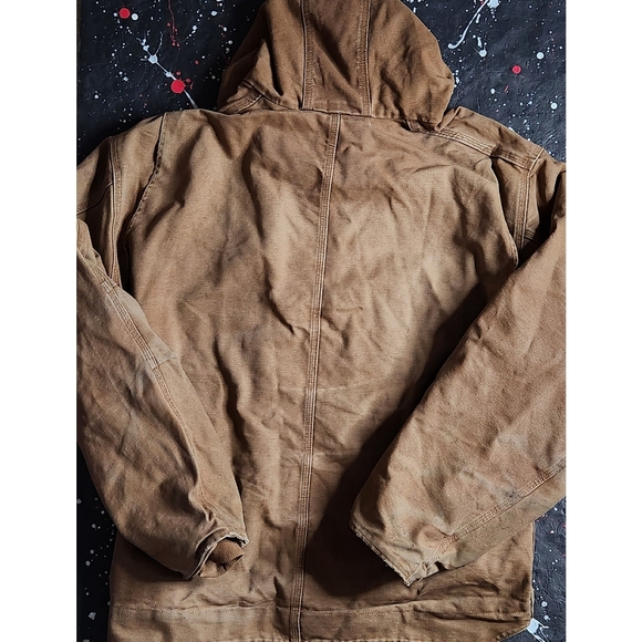Carhartt vintage men's tan distressed canvas chore work coat jacket size 4XL - Picture 7 of 9